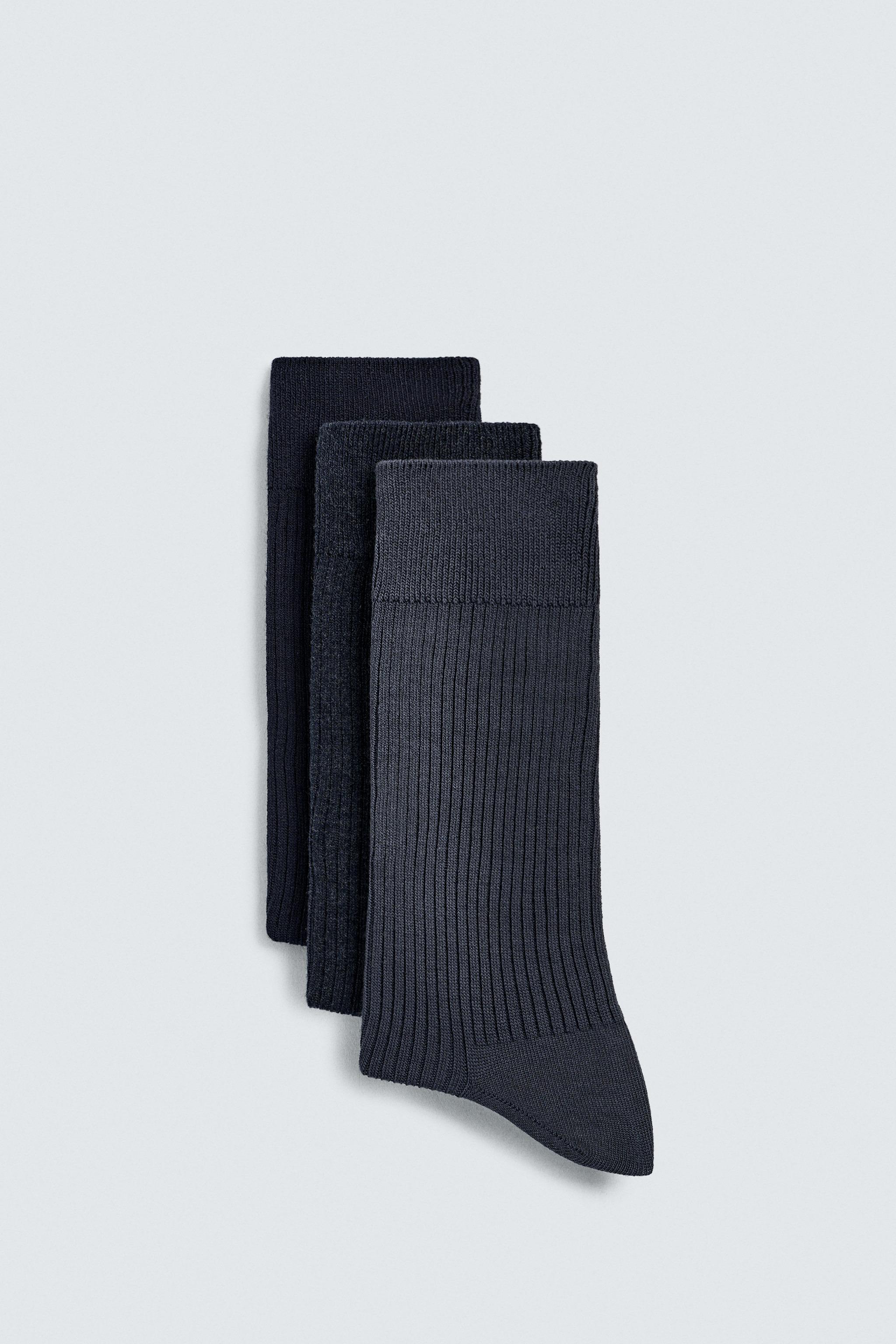 3-PACK RIBBED SOCKS